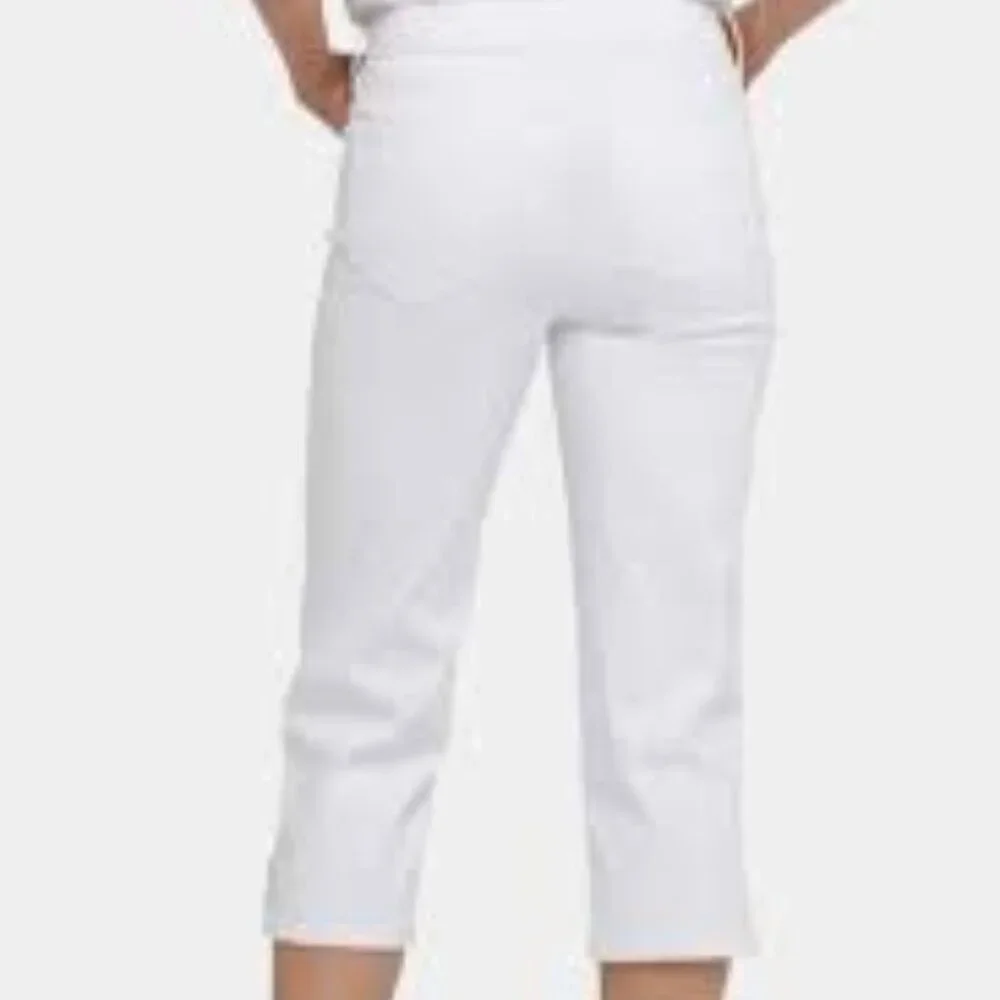 NYDJ Harper Crop Stretch Jeans in Optic White NEW Size 8